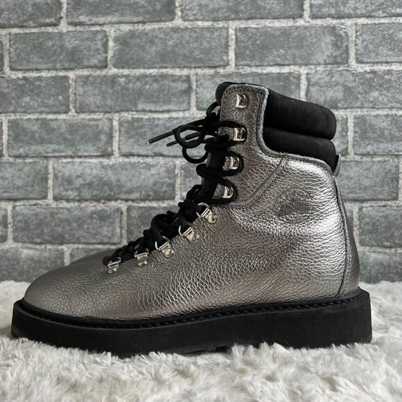 Diemme Monfumo Silver Pewter Combat Boots Size EU 40 - Picture 2 of 11
